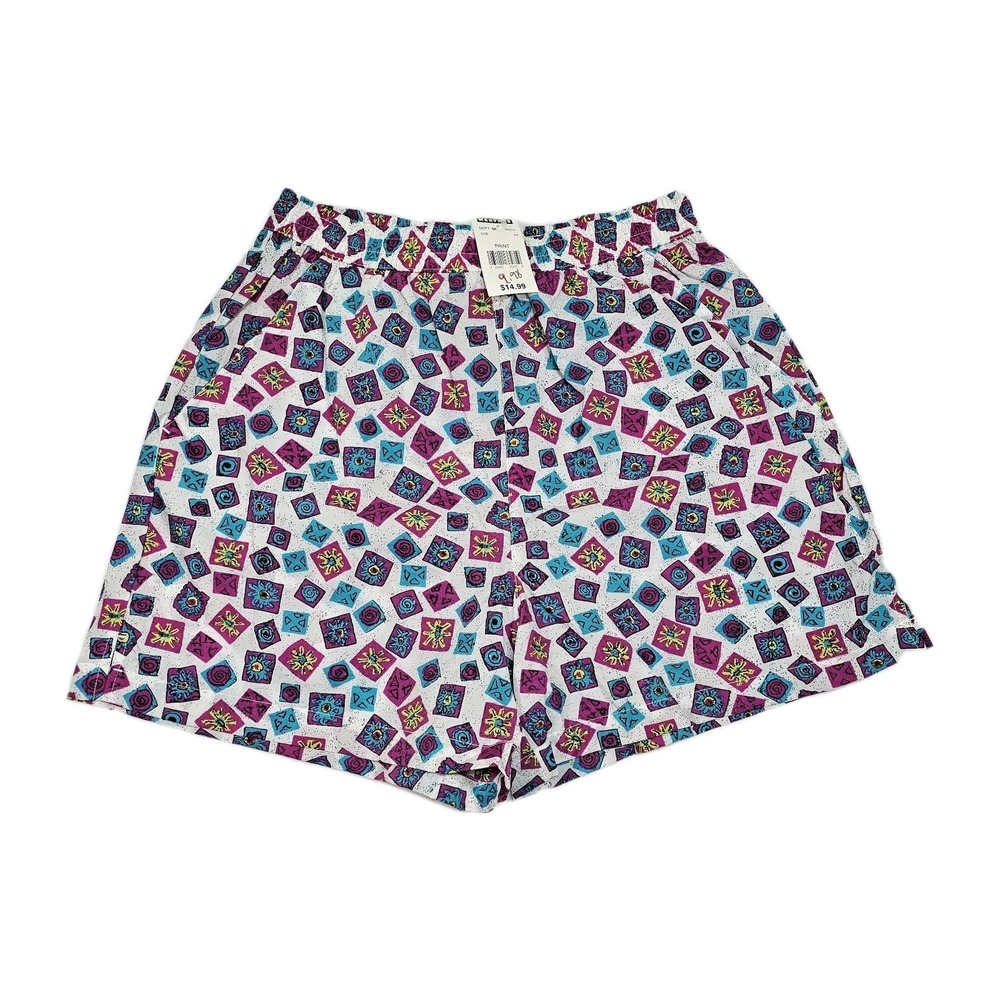 Vtg 90s Cheetah Sport Board Shorts Swim Trunks Mens L 28 Y2K Hippie Boho 4"